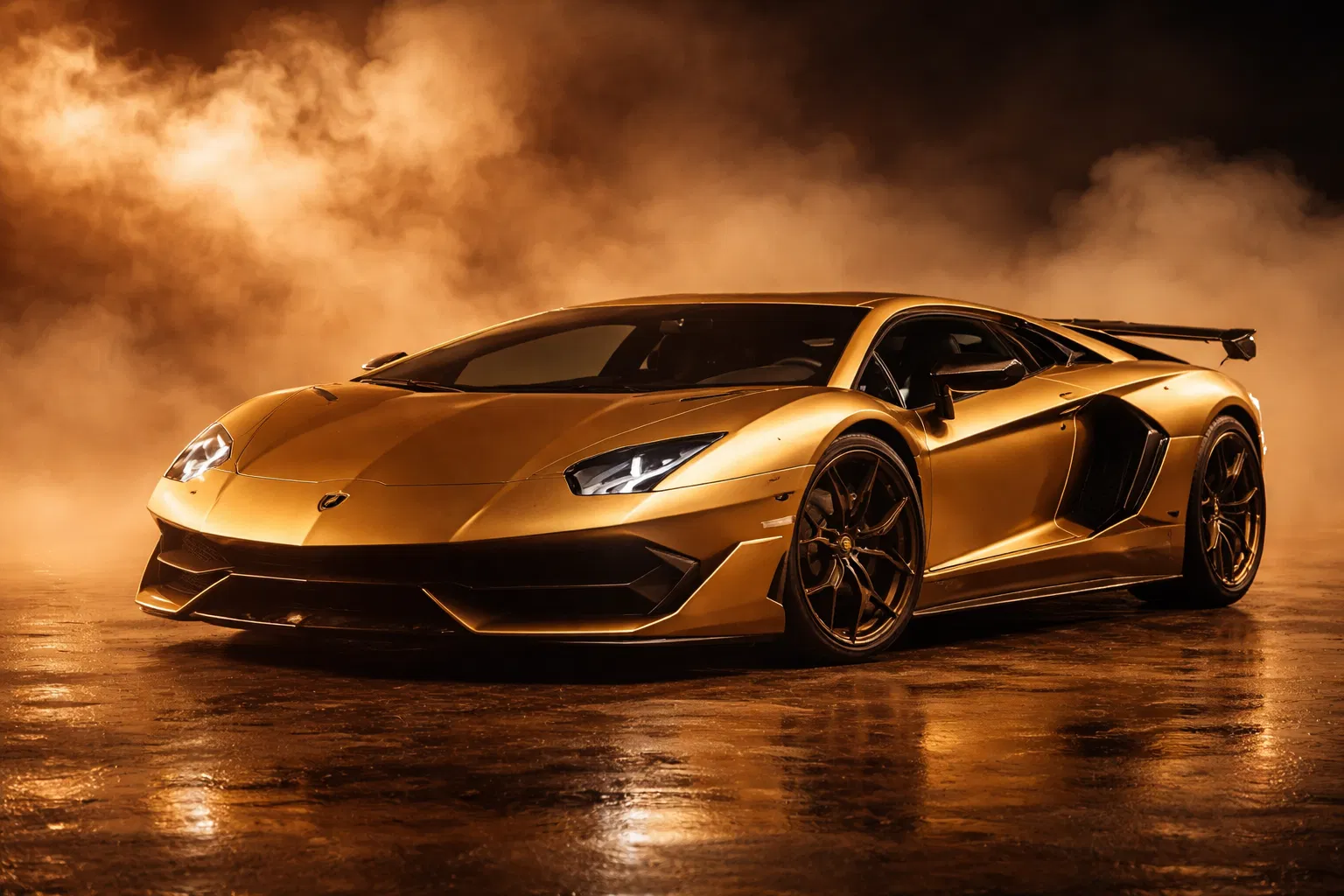 Premium black and gold city scene